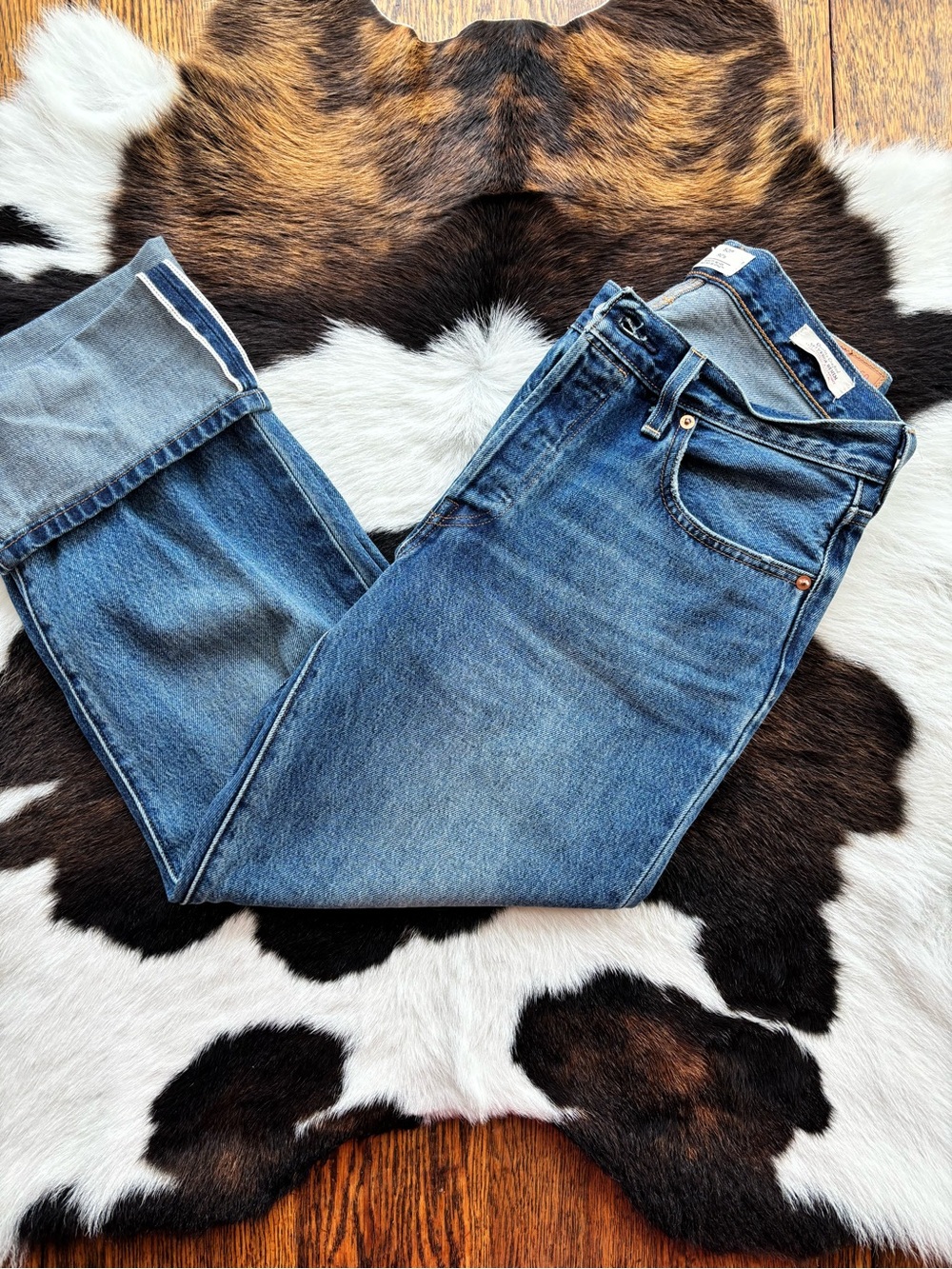 Levi's Women's Blue Straight Leg 501 Jeans